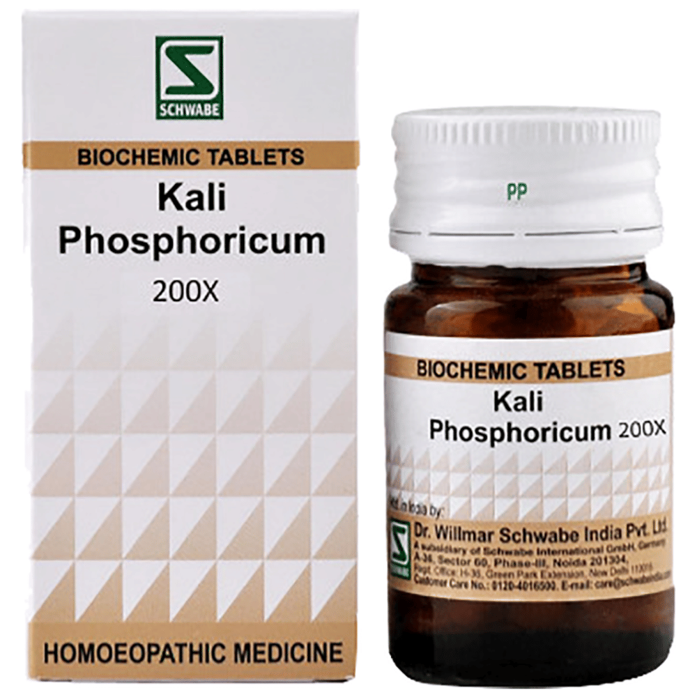 Dr Willmar Schwabe India Kali Phosphoricum Biochemic Tablet 200X bottle of 20 gm Biochemic Tablet
