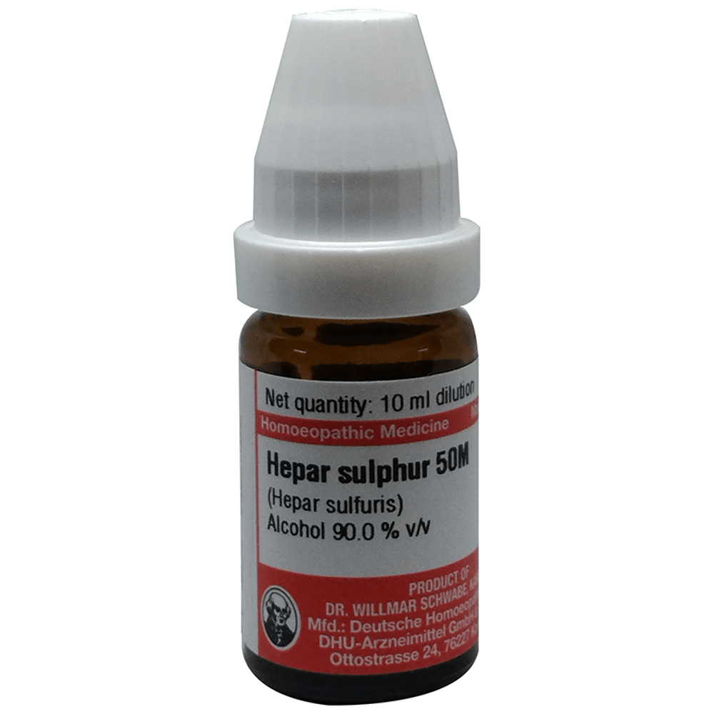 Dr Willmar Schwabe Germany Hepar Sulphur Dilution 50M bottle of 10 ml Dilution