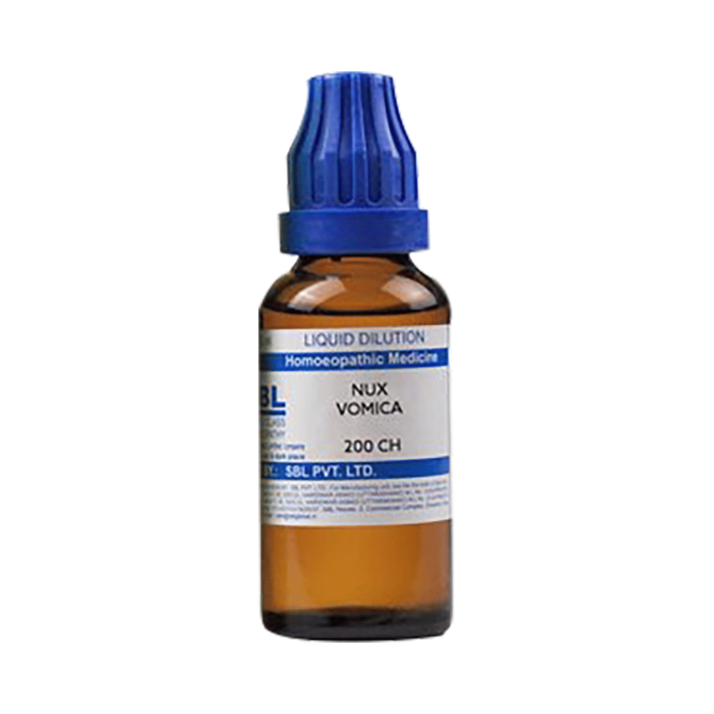 Combo Pack of SBL Nux Vomica Dilution 200 CH & SBL Carbo Vegetabilis Dilution 200 CH (30ml Each) combo pack of 2 bottles