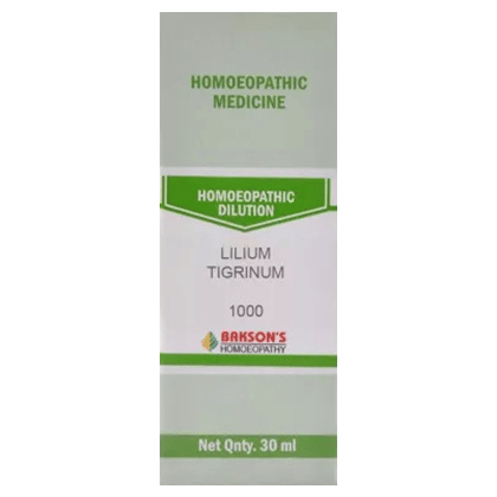 Bakson's Homeopathy Lilium Tigrinum Dilution 1000 CH bottle of 30 ml Dilution