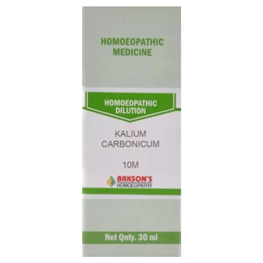 Bakson's Homeopathy Kalium Carbonicum Dilution 10M bottle of 30 ml Dilution