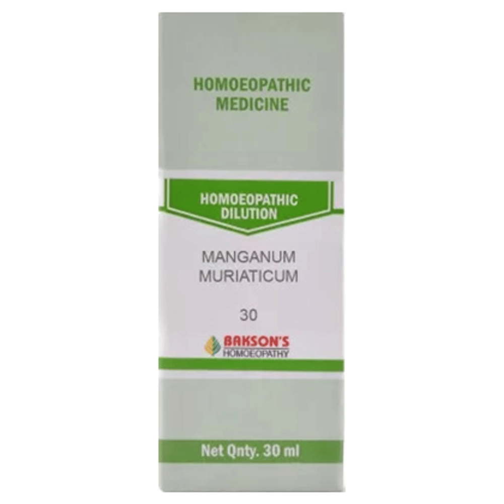 Bakson's Homeopathy Manganum Muriaticum Dilution 30 bottle of 30 ml Dilution