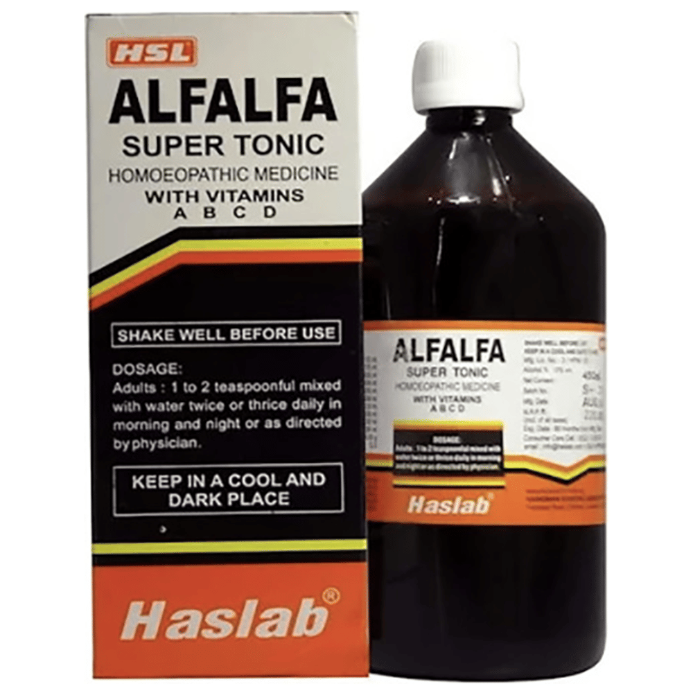 Haslab Alfalfa Super Tonic bottle of 450 ml Tonic