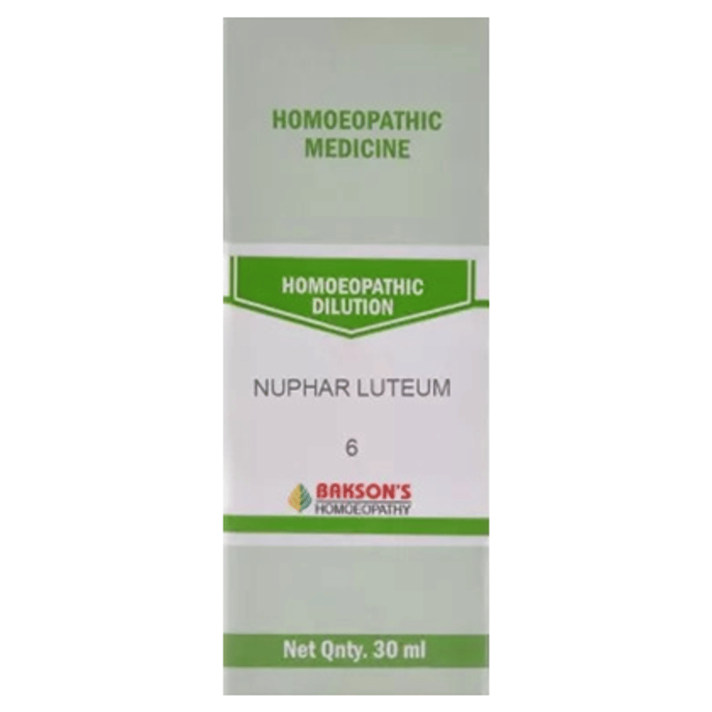 Bakson's Homeopathy Nuphar Luteum Dilution 6 CH bottle of 30 ml Dilution
