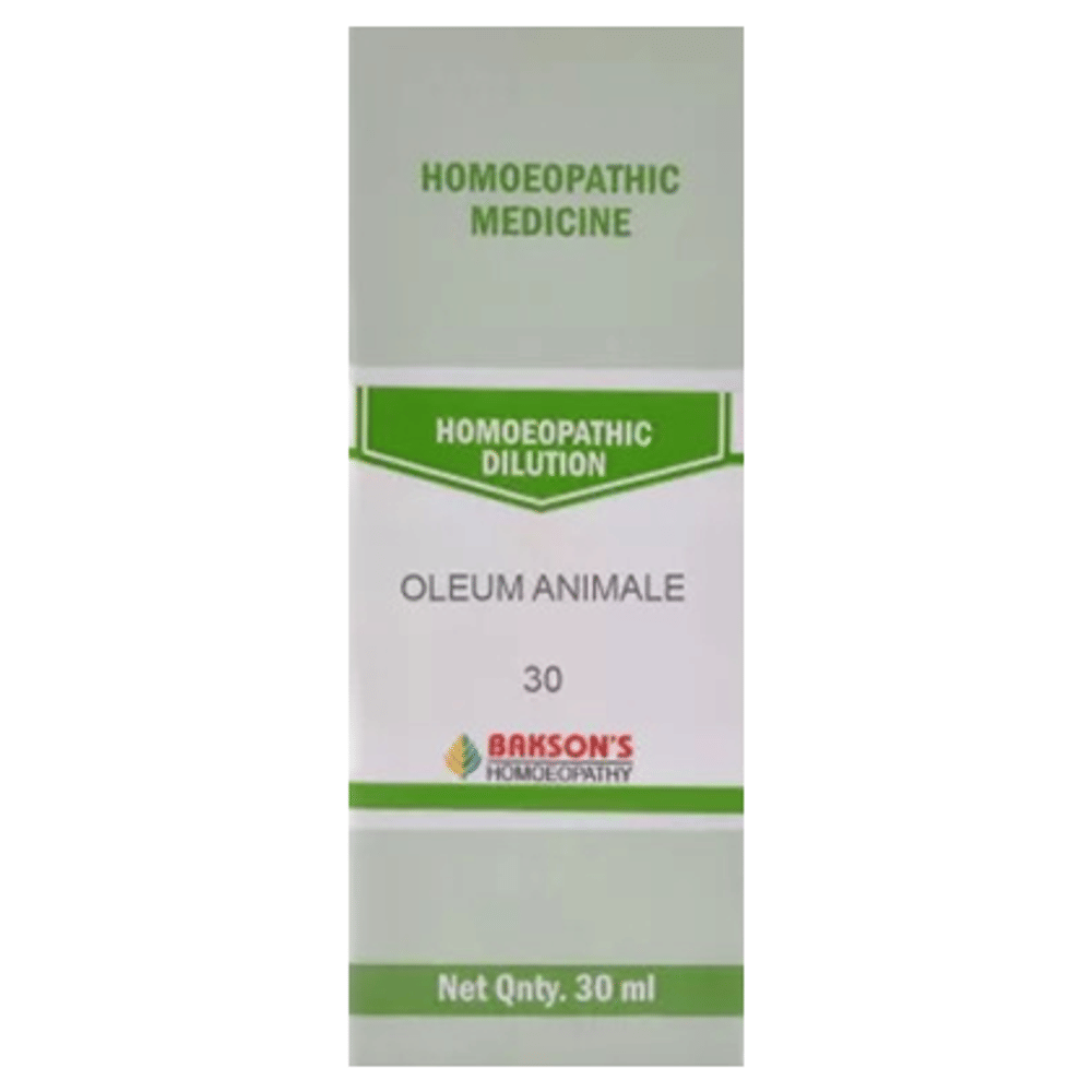 Bakson's Homeopathy Oleum Animale Dilution 30 bottle of 30 ml Dilution