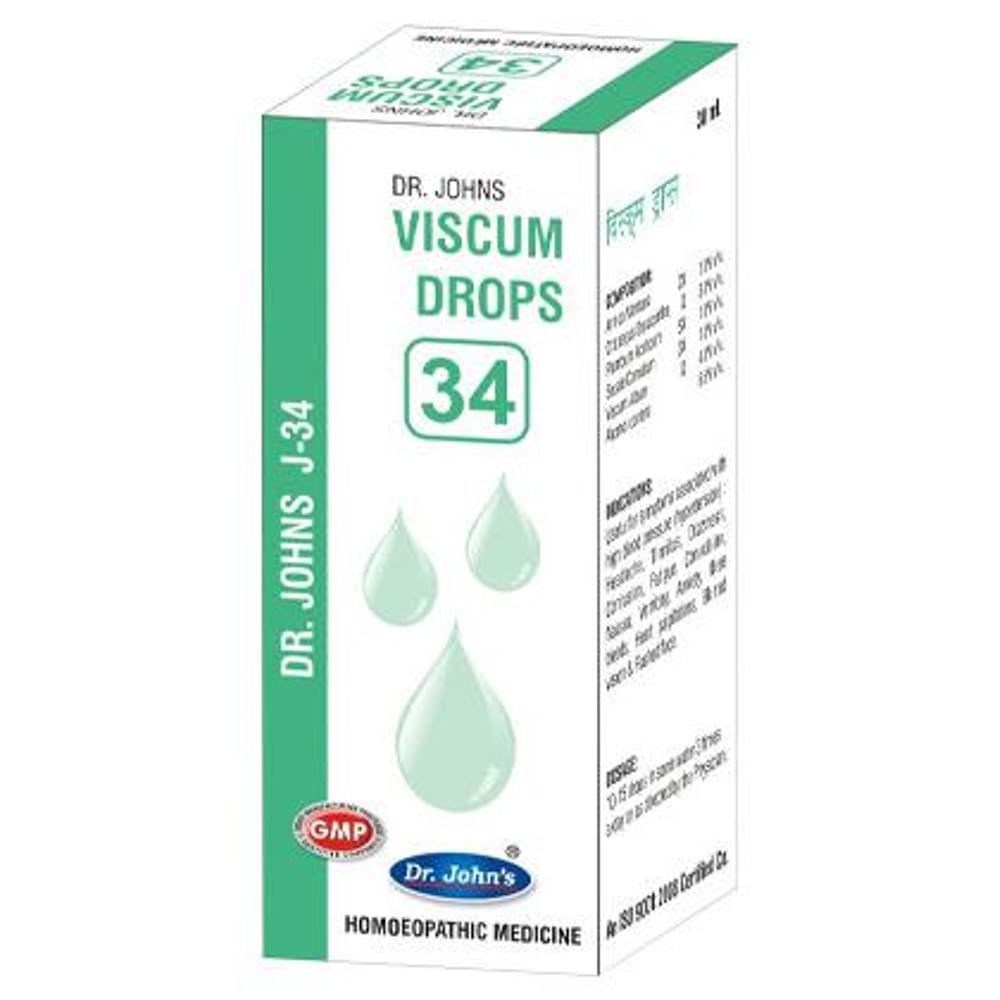 Dr. Johns J-34 Viscum Drop bottle of 30 ml Drop Dr. Johns J-34 Viscum Drop bottle of 30 ml Drop