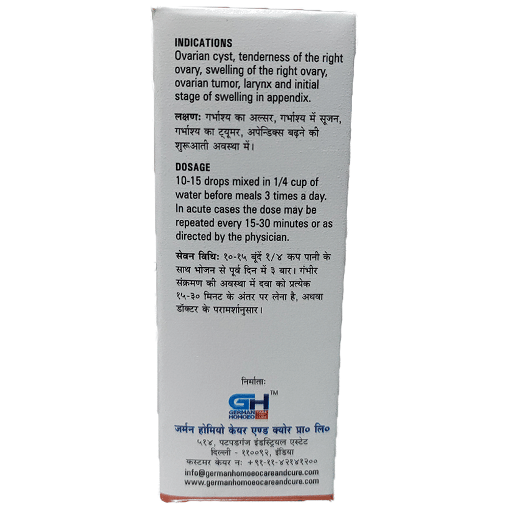 German's 535 Right Ovarian Cyst Drop bottle of 30 ml Drop