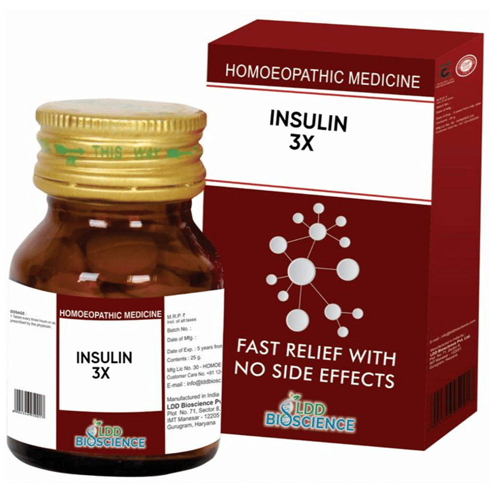 LDD Bioscience Insulin 3X bottle of 25 gm Tablet