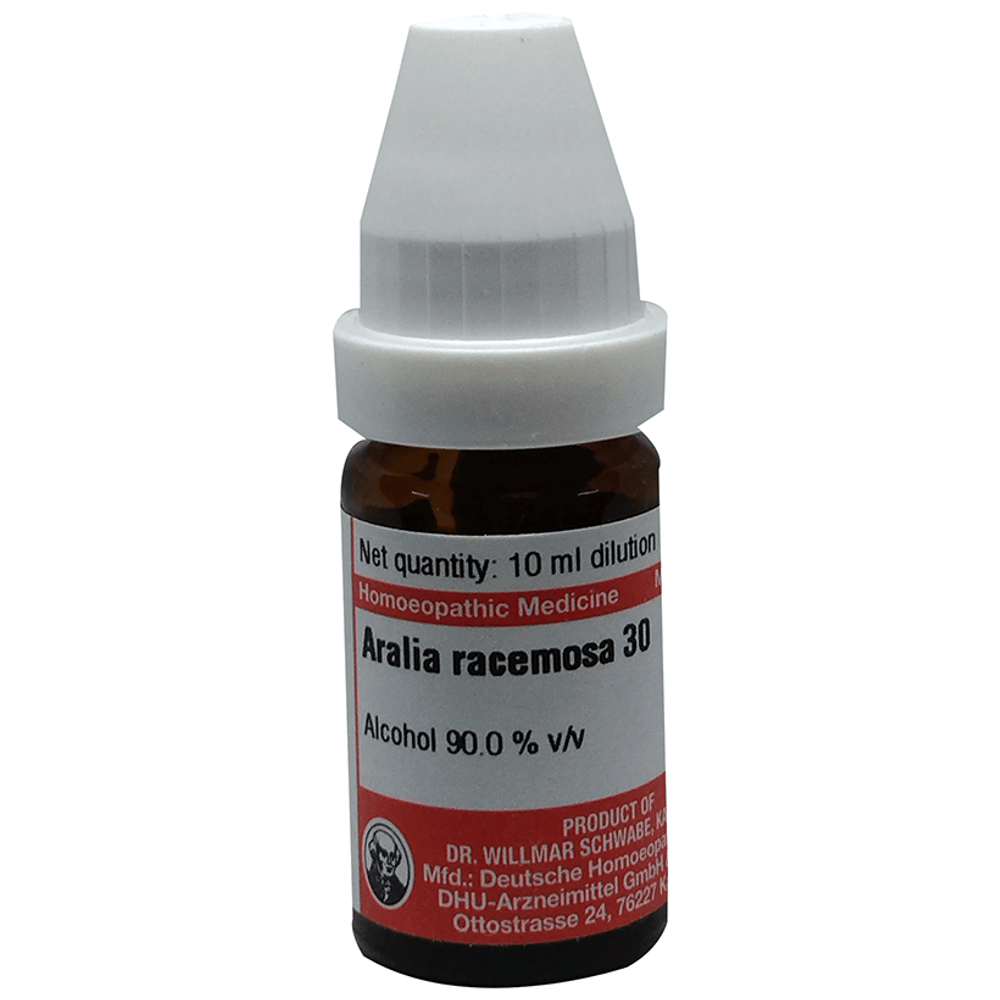 Dr Willmar Schwabe Germany Aralia Racemosa Dilution 30 bottle of 10 ml Dilution