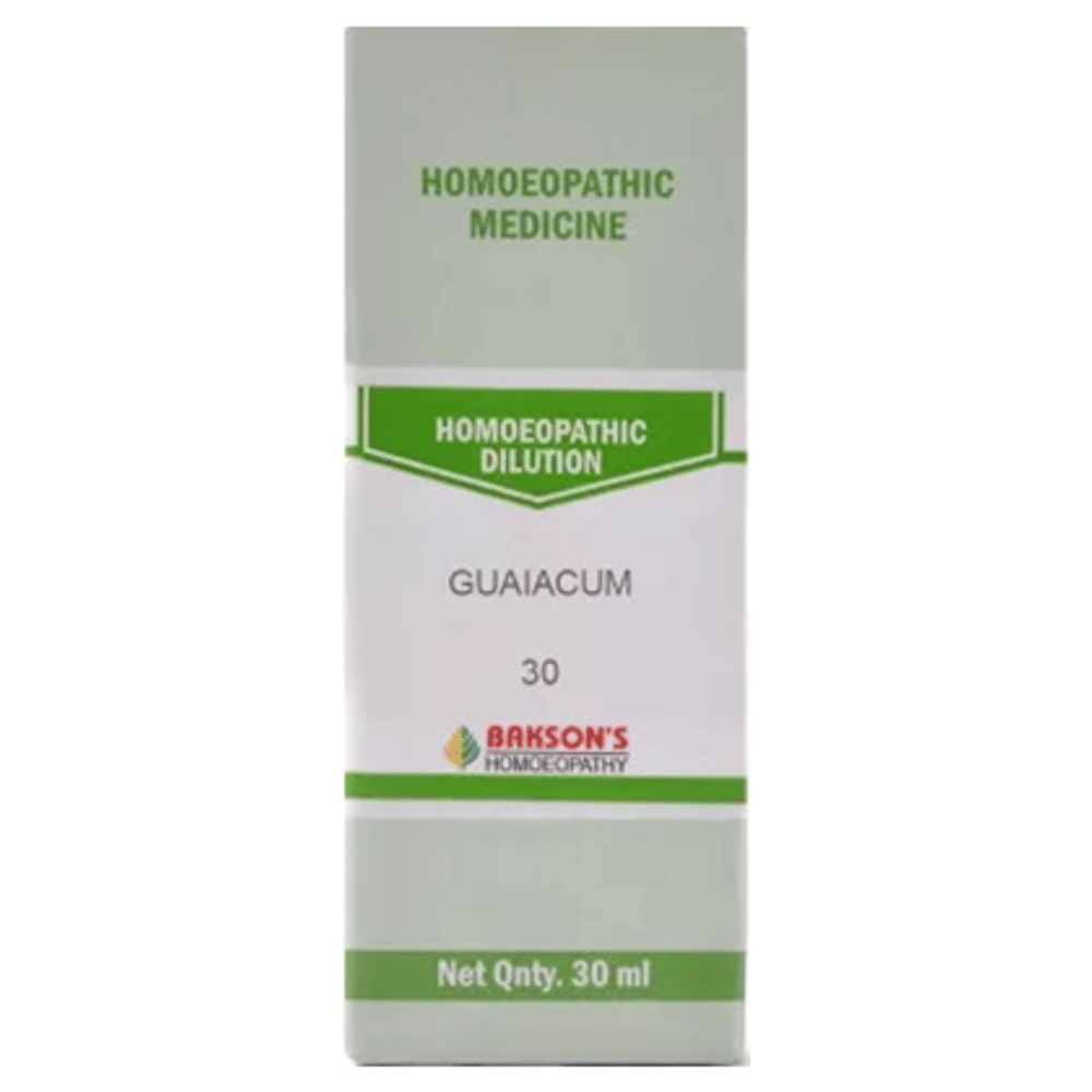 Bakson's Homeopathy Guaiacum Dilution 30 bottle of 30 ml Dilution