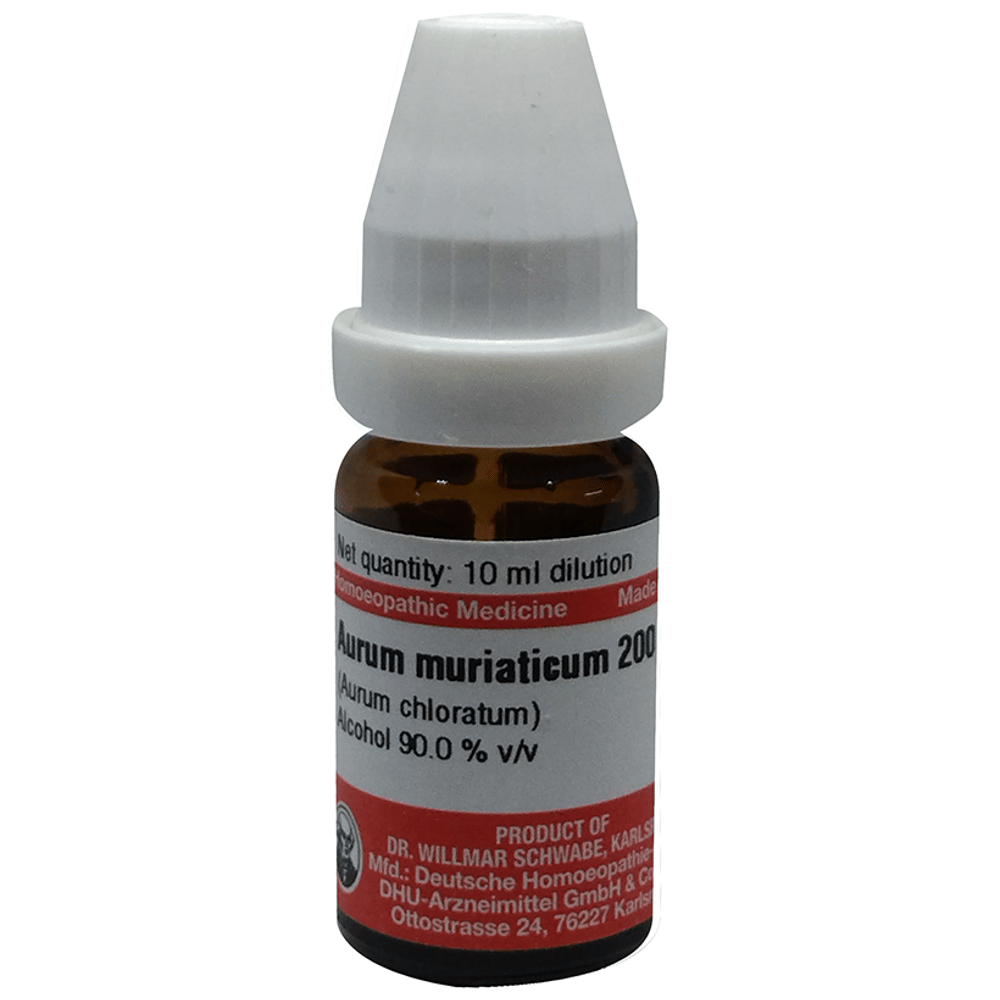Dr Willmar Schwabe Germany Aurum Muriaticum Dilution 200 bottle of 10 ml Dilution