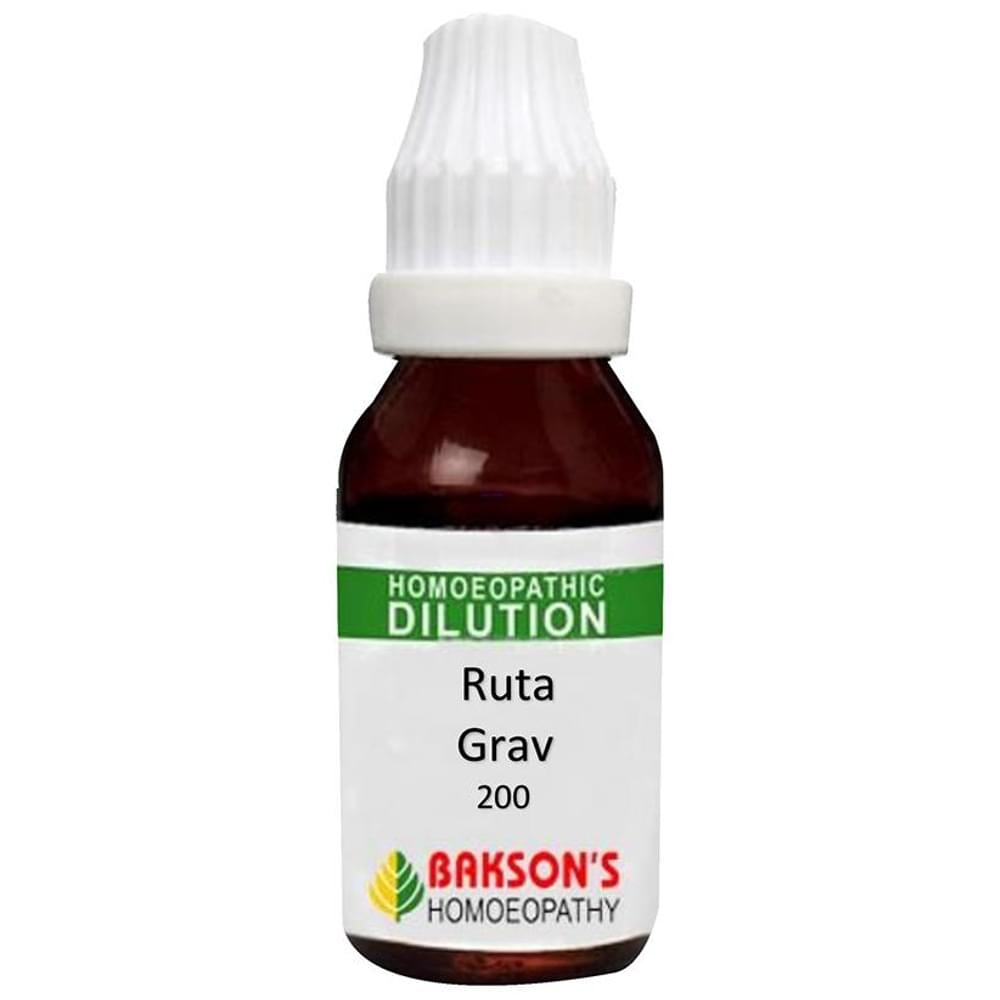 Bakson's Homeopathy Ruta Grav Dilution 200 CH bottle of 30 ml Dilution