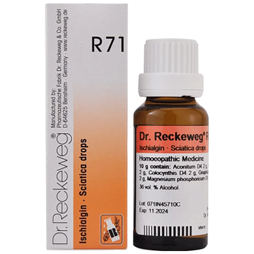 Dr. Reckeweg R71 Sciatica Drop | For Pain Relief bottle of 22 ml Drop Dr. Reckeweg R71 Sciatica Drop | For Pain Relief bottle of 22 ml Drop