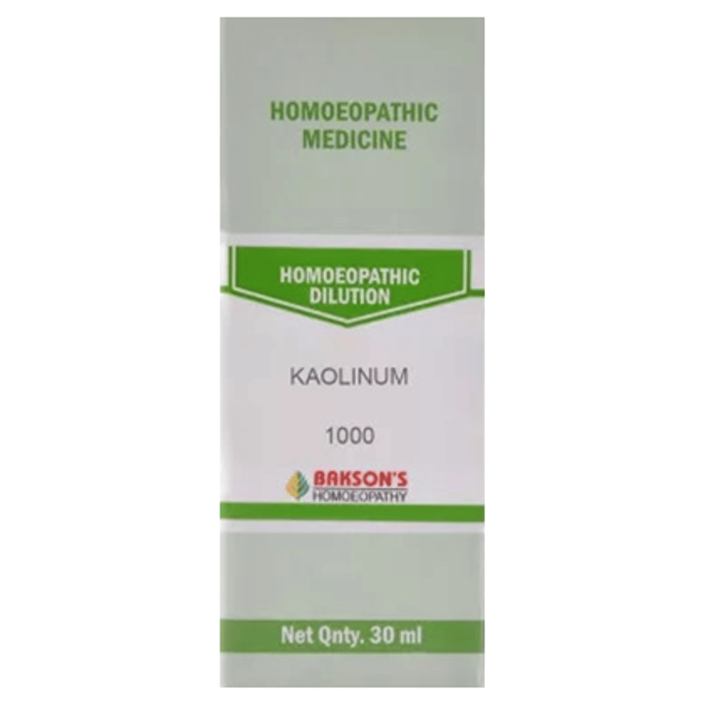 Bakson's Homeopathy Kaolinum Dilution 1000 CH bottle of 30 ml Dilution