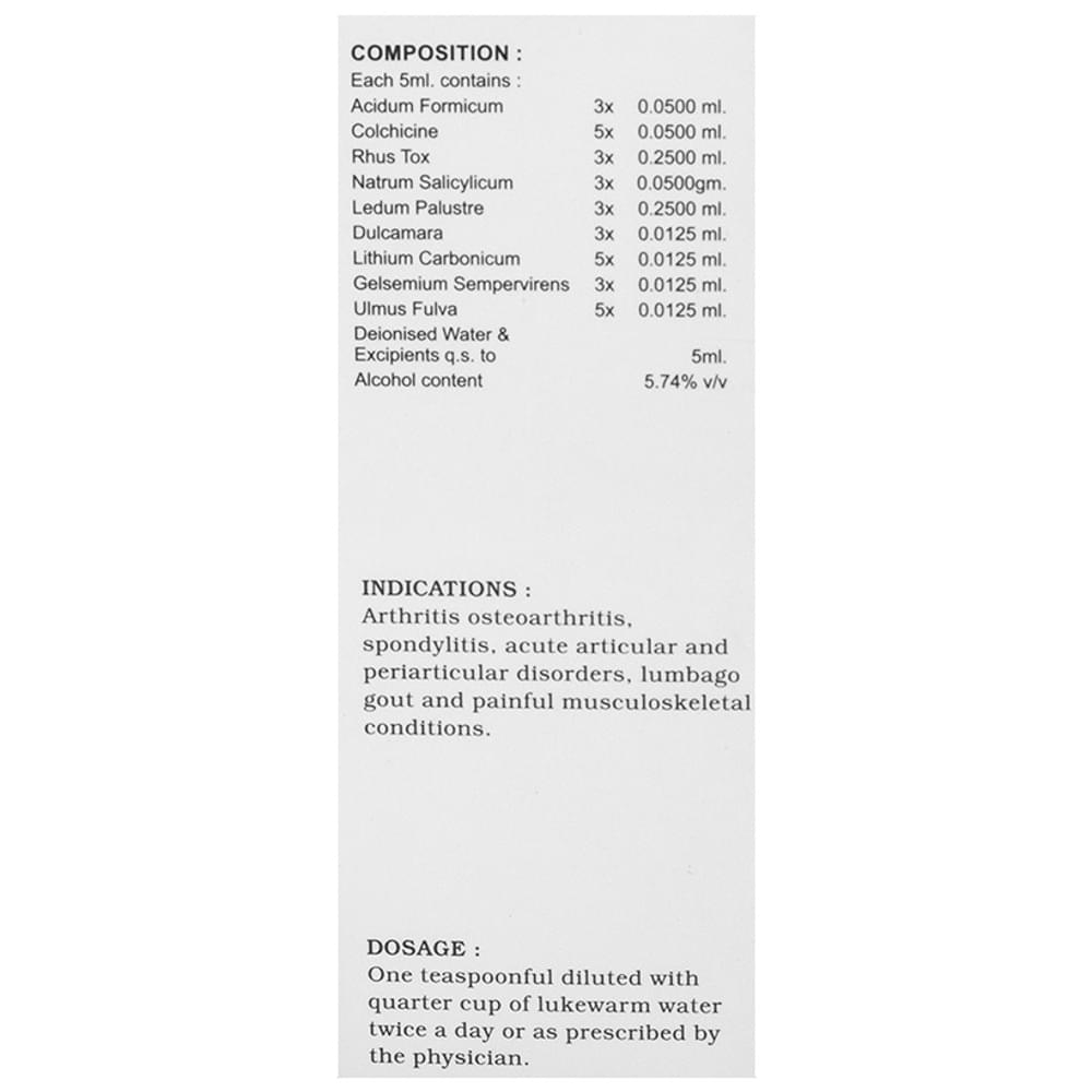 Lord's Rheuma-Koll Syrup bottle of 180 ml Syrup