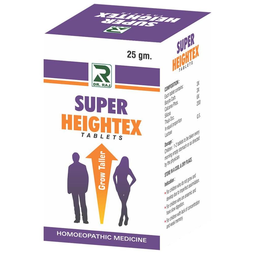 Dr. Raj Super Heightex Tablet bottle of 25 gm Tablet