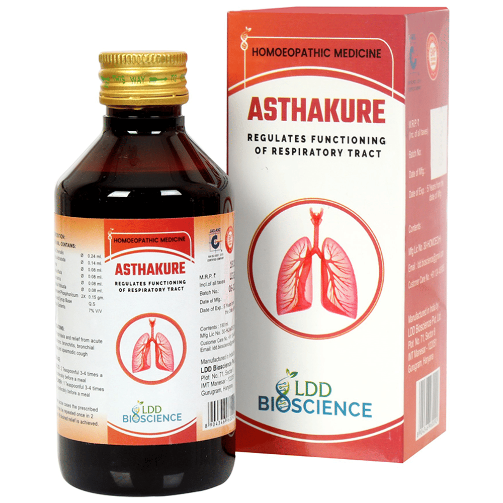 LDD Bioscience Asthakure Syrup bottle of 180 ml Syrup