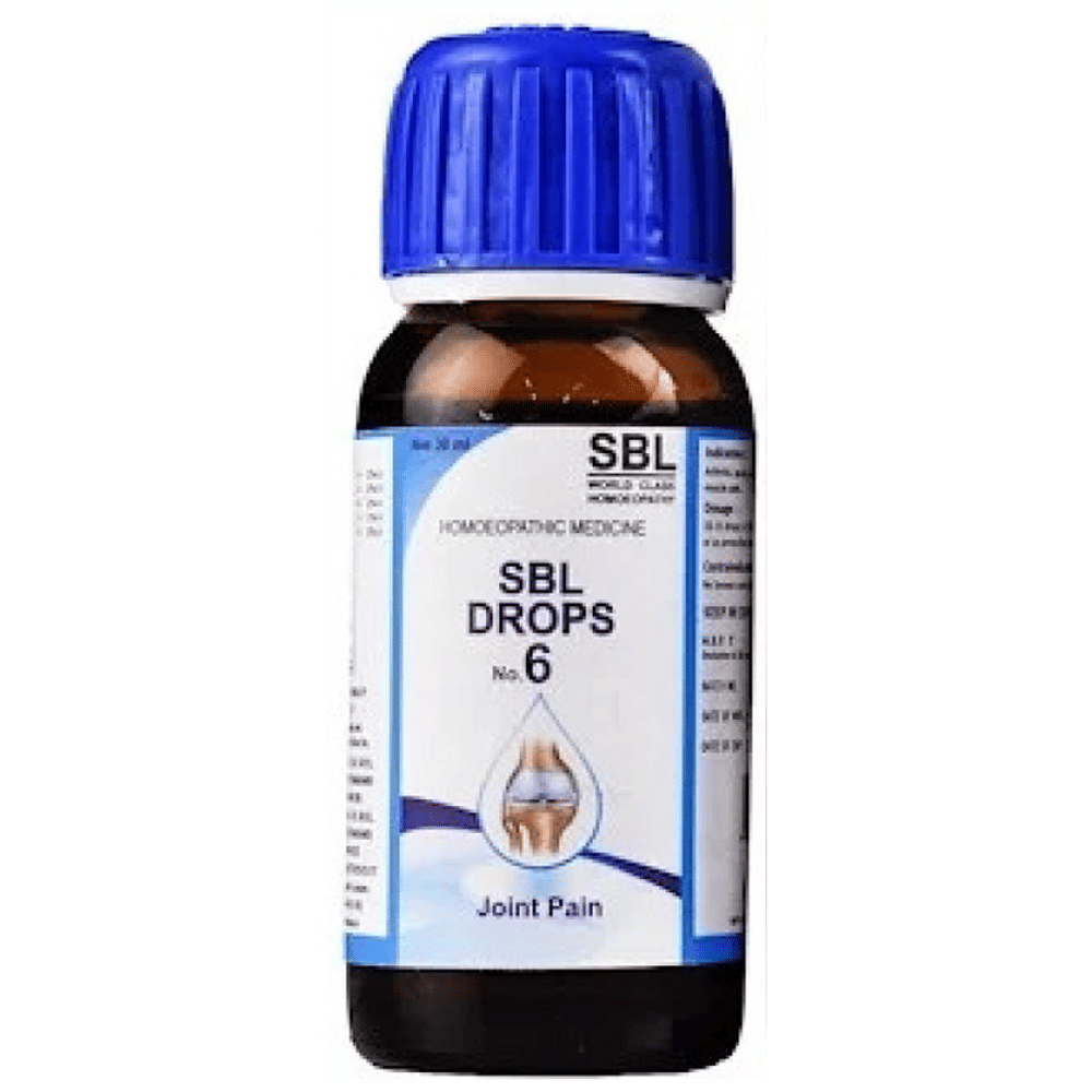 SBL Drops No. 6 (For Joint Pain) bottle of 30 ml Drop