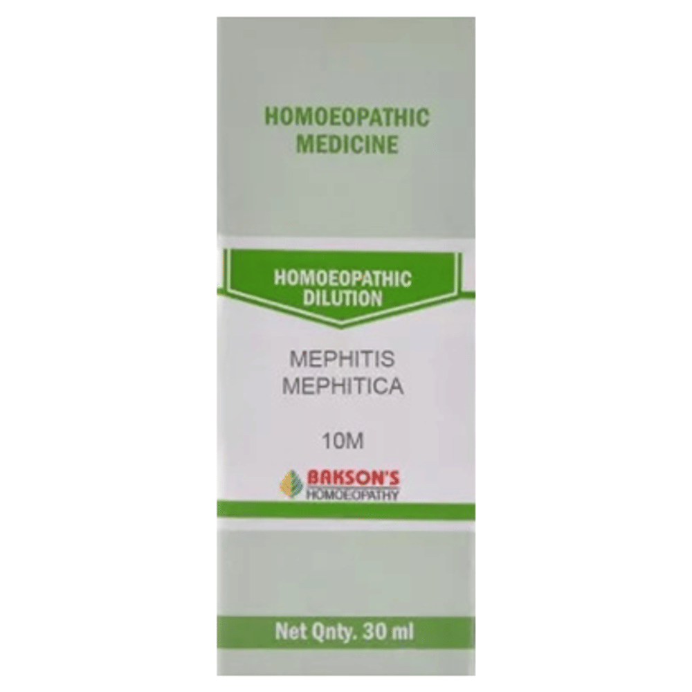 Bakson's Homeopathy Mephitis Mephitica Dilution 10M bottle of 30 ml Dilution Bakson's Homeopathy Mephitis Mephitica Dilution 10M bottle of 30 ml Dilution