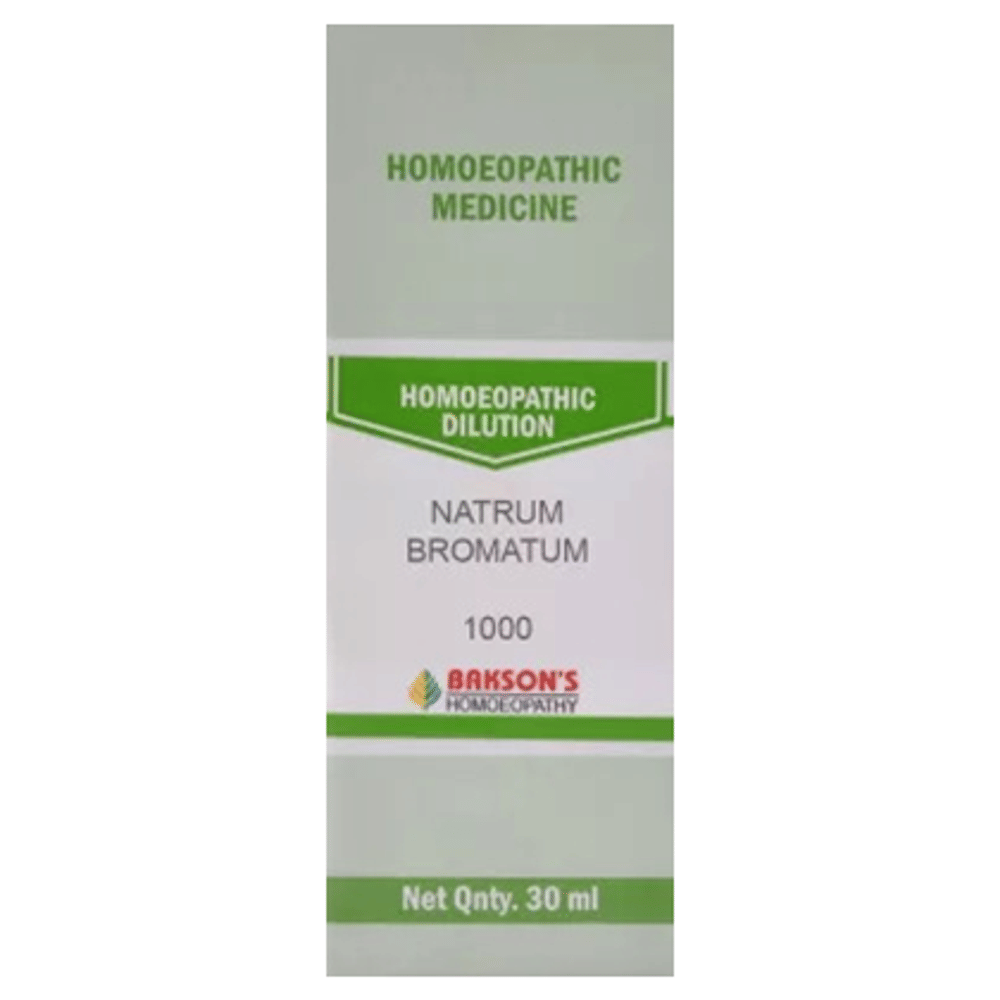 Bakson's Homeopathy Natrum Bromatum Dilution 1000 CH bottle of 30 ml Dilution