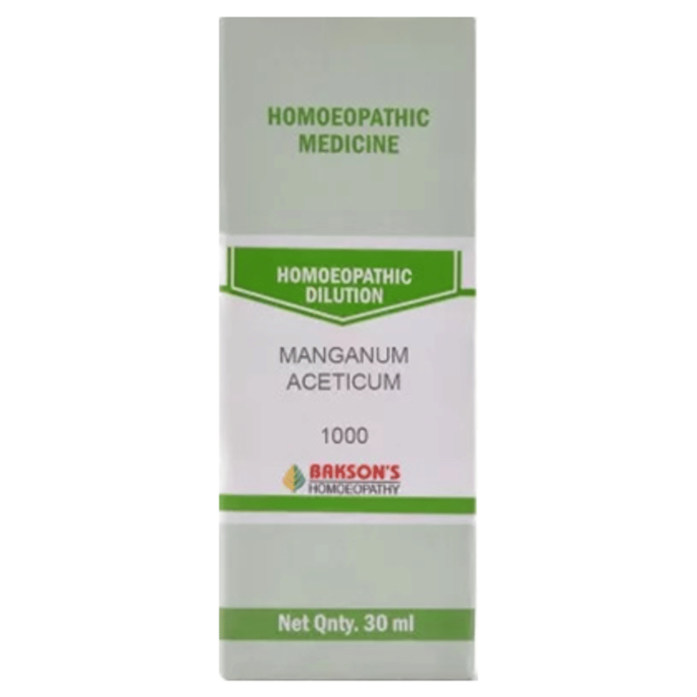 Bakson's Homeopathy Manganum Aceticum Dilution 1000 CH bottle of 30 ml Dilution