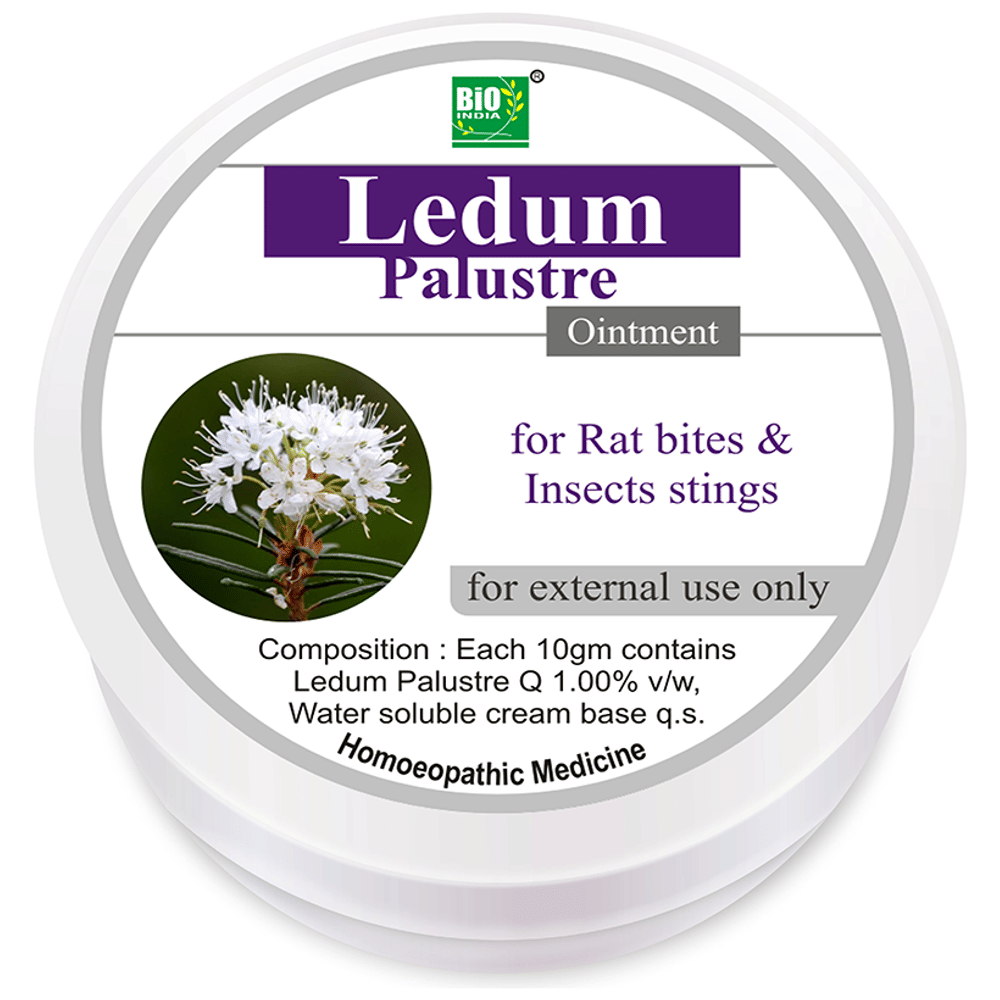 Bio India Ledum Palustre Ointment jar of 30 gm Ointment