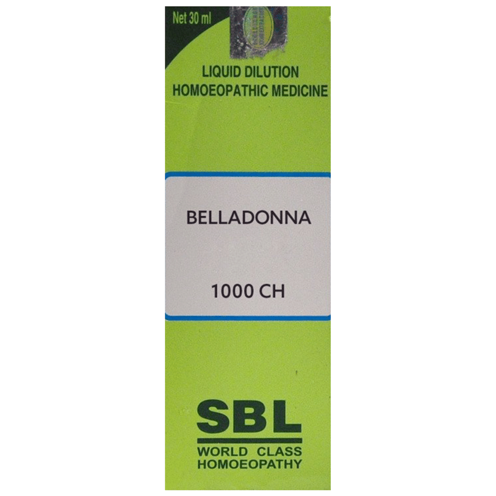 SBL Belladonna Dilution 1000 CH bottle of 30 ml Dilution
