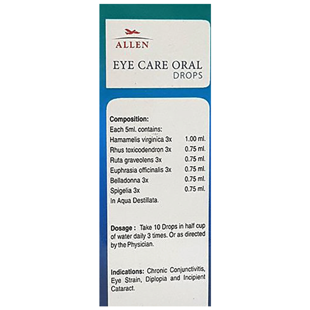 Allen A12 Eye Care Oral Drops bottle of 30 ml Oral Drops Allen A12 Eye Care Oral Drops bottle of 30 ml Oral Drops