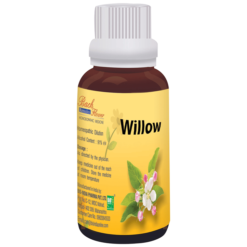 Bio India Bach Flower Willow bottle of 30 ml Dilution