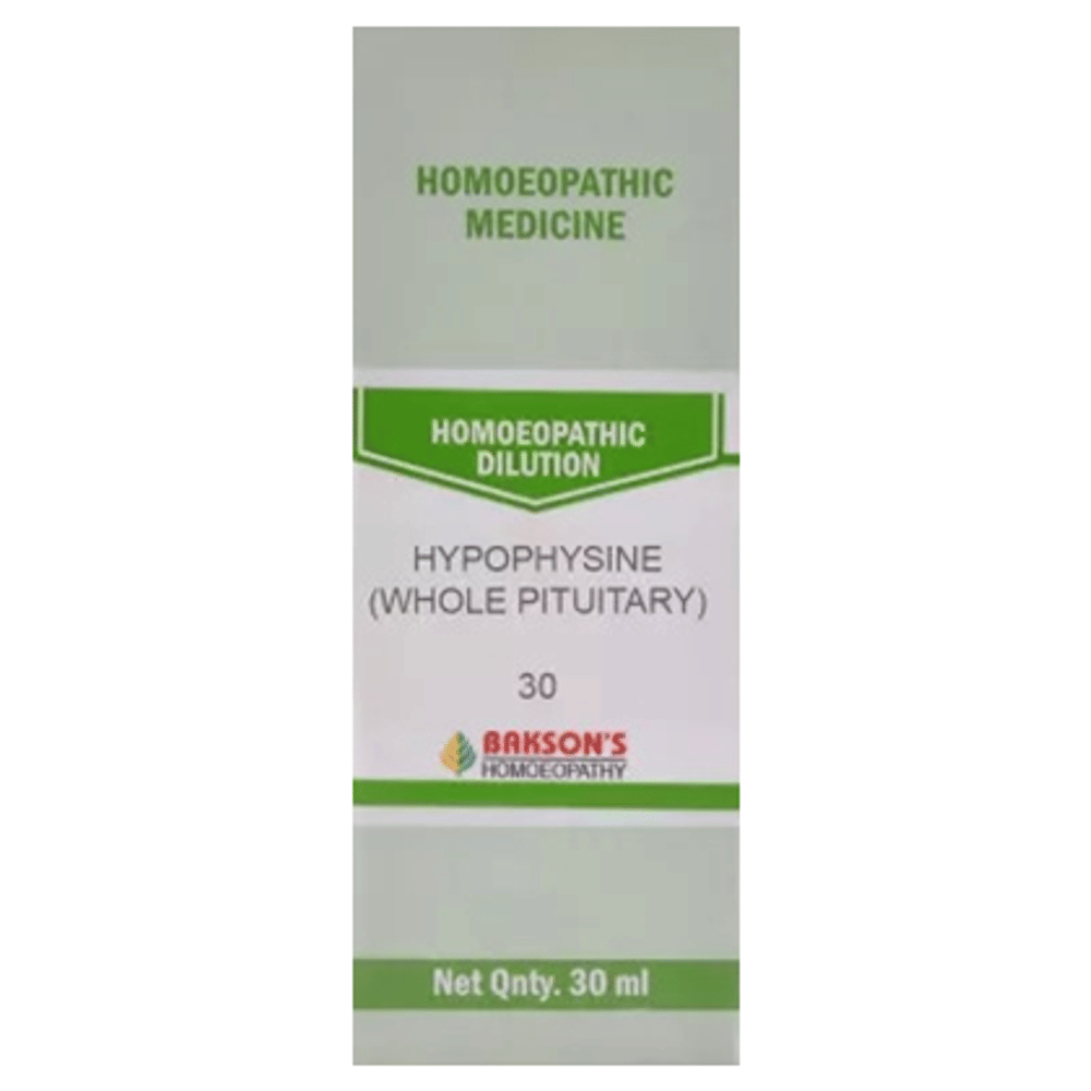 Bakson's Homeopathy Hypophysine (Whole Pituitary) Dilution 30 bottle of 30 ml Dilution
