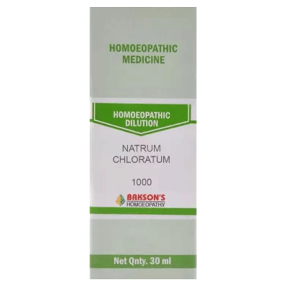 Bakson's Homeopathy Natrum Chloratum Dilution 1000 CH bottle of 30 ml Dilution
