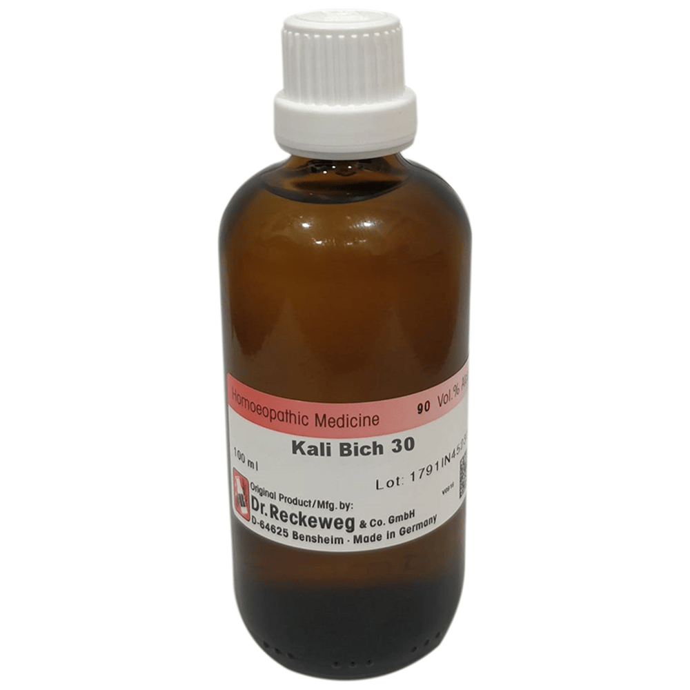 Dr. Reckeweg Kali Bichrom Dilution 30 CH bottle of 100 ml Dilution Dr. Reckeweg Kali Bichrom Dilution 30 CH bottle of 100 ml Dilution