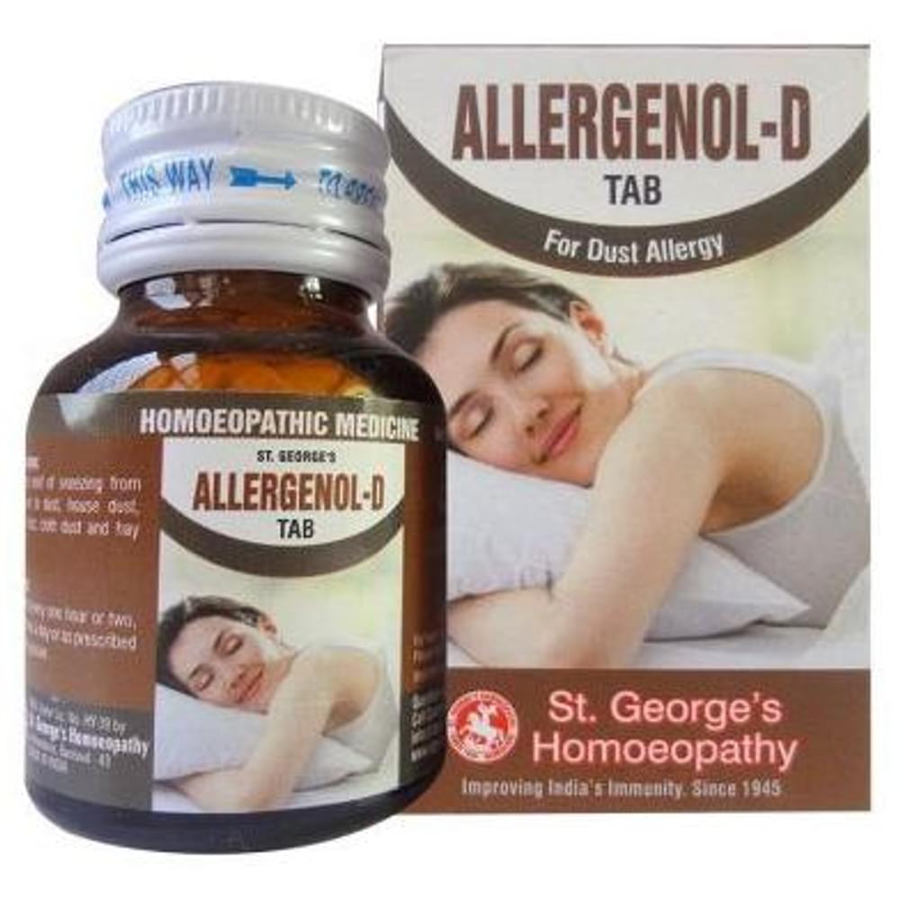St. George’s Allergenol-D Tablet bottle of 30 gm Tablet St. George’s Allergenol-D Tablet bottle of 30 gm Tablet