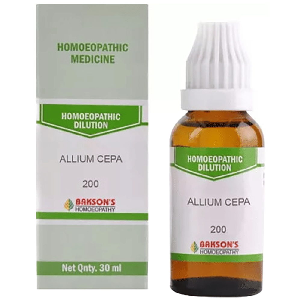 Bakson's Homeopathy Allium Cepa Dilution 200 bottle of 30 ml Dilution Bakson's Homeopathy Allium Cepa Dilution 200 bottle of 30 ml Dilution