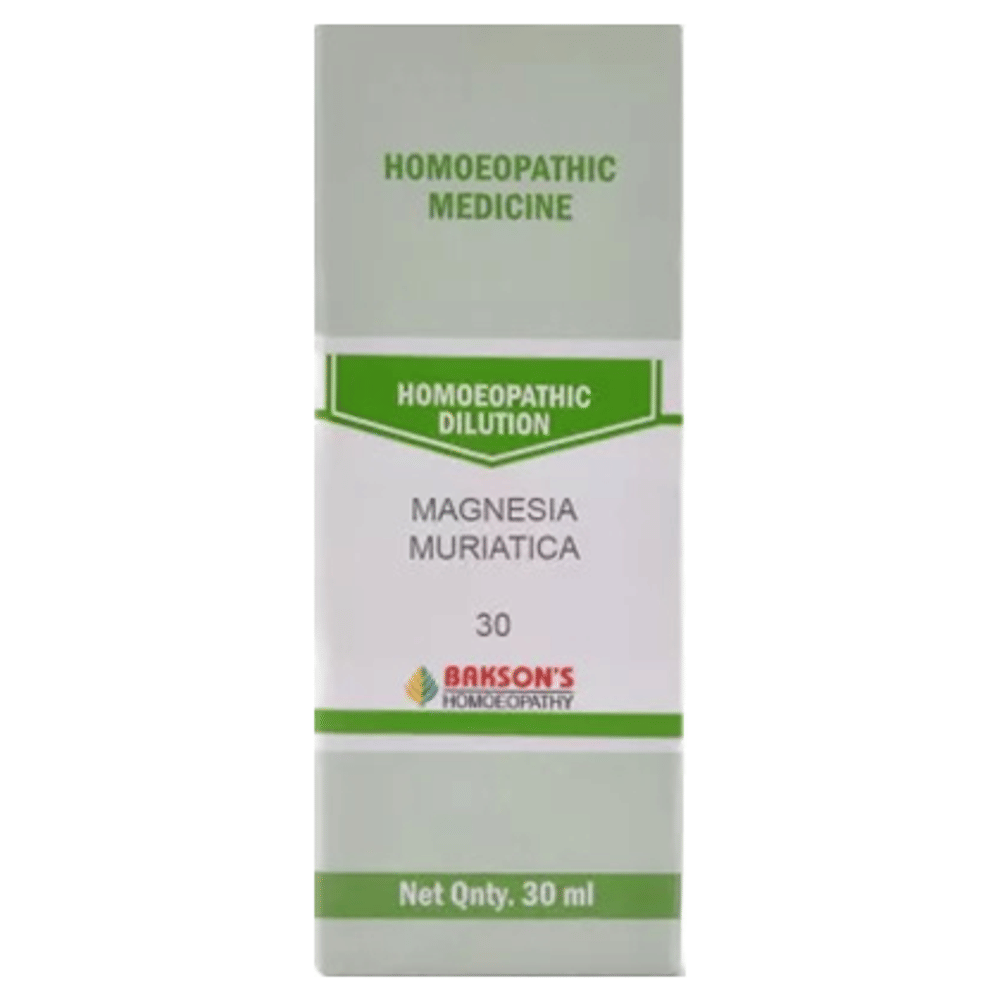 Bakson's Homeopathy Magnesia Muriatica Dilution 30 bottle of 30 ml Dilution