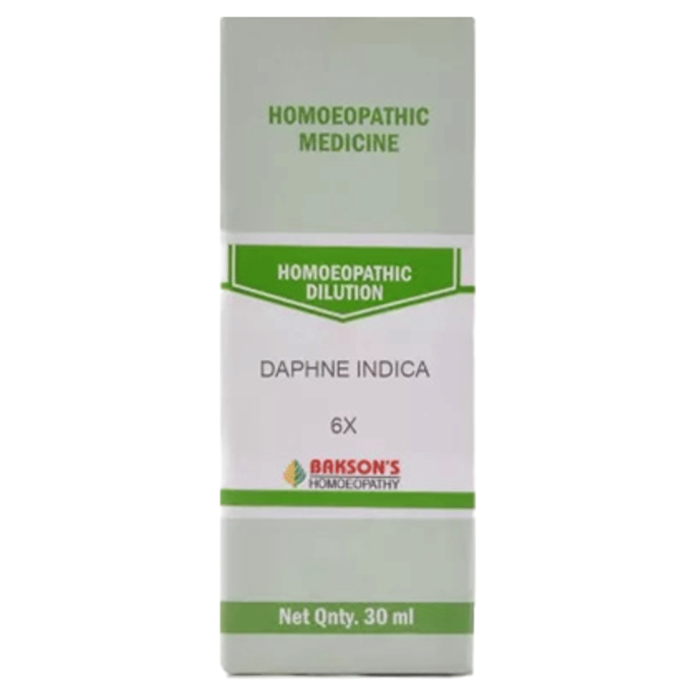 Bakson's Homeopathy Daphne Indica Dilution 6X bottle of 30 ml Dilution Bakson's Homeopathy Daphne Indica Dilution 6X bottle of 30 ml Dilution