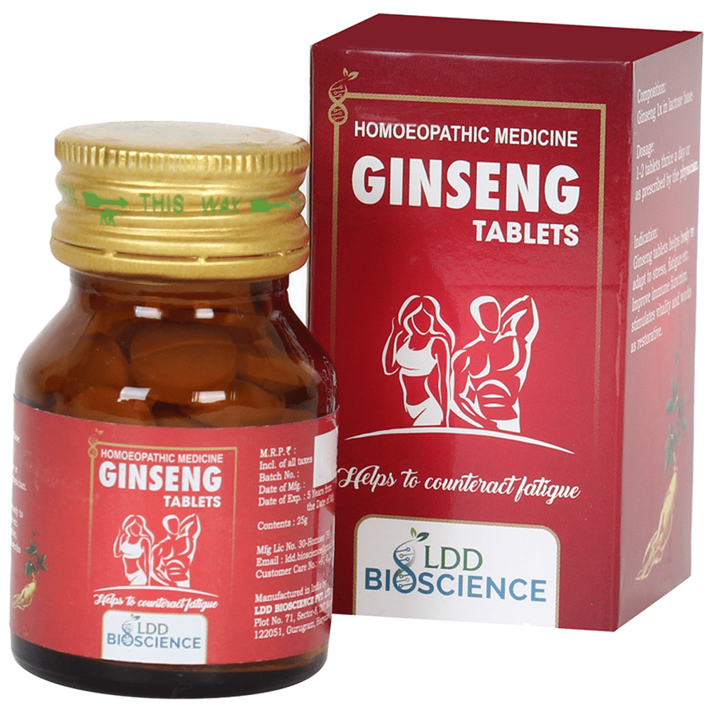 LDD Bioscience Ginseng Tablet bottle of 25 gm Tablet