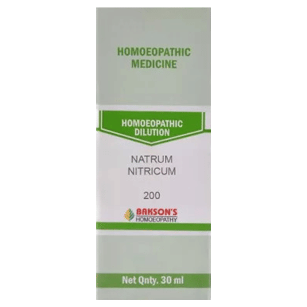 Bakson's Homeopathy Natrum Nitricum Dilution 200 bottle of 30 ml Dilution