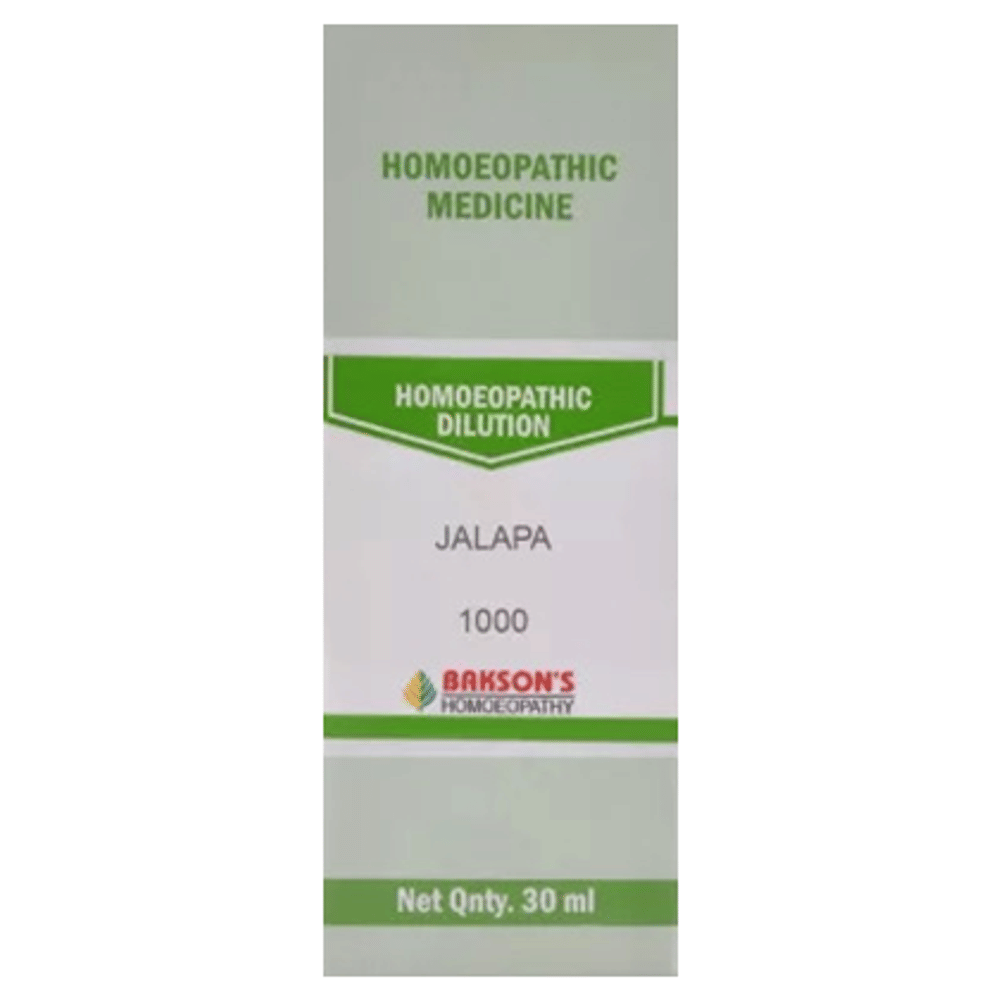 Bakson's Homeopathy Jalapa Dilution 1000 CH bottle of 30 ml Dilution