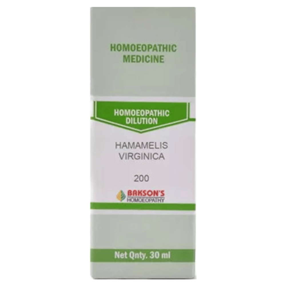 Bakson's Homeopathy Hamamelis Virginica Dilution 200 bottle of 30 ml Dilution