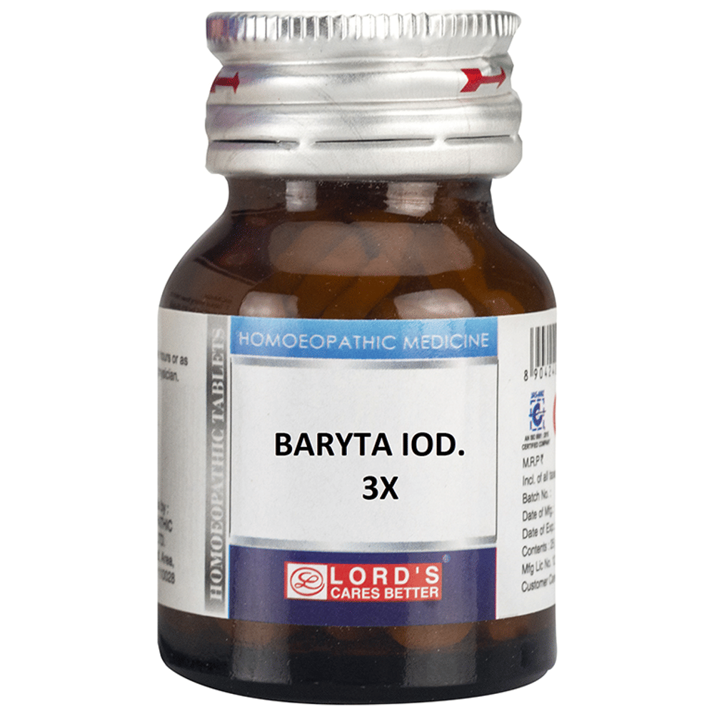Lord's Baryta Iod Trituration Tablet 3X bottle of 25 gm Trituration Tablet