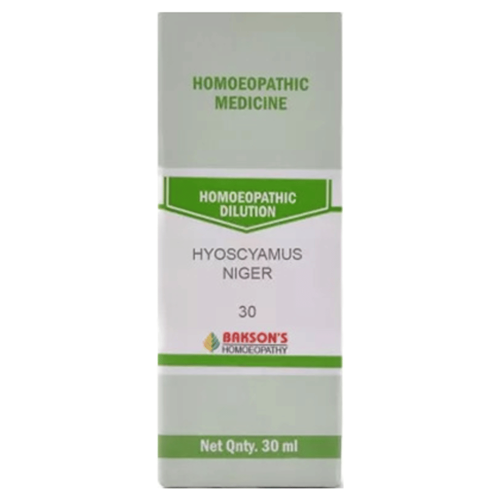 Bakson's Homeopathy Hyoscyamus Niger Dilution 30 bottle of 30 ml Dilution