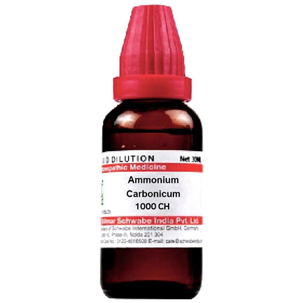 Dr Willmar Schwabe India Ammonium Carbonicum Dilution 1000 CH bottle of 30 ml Dilution