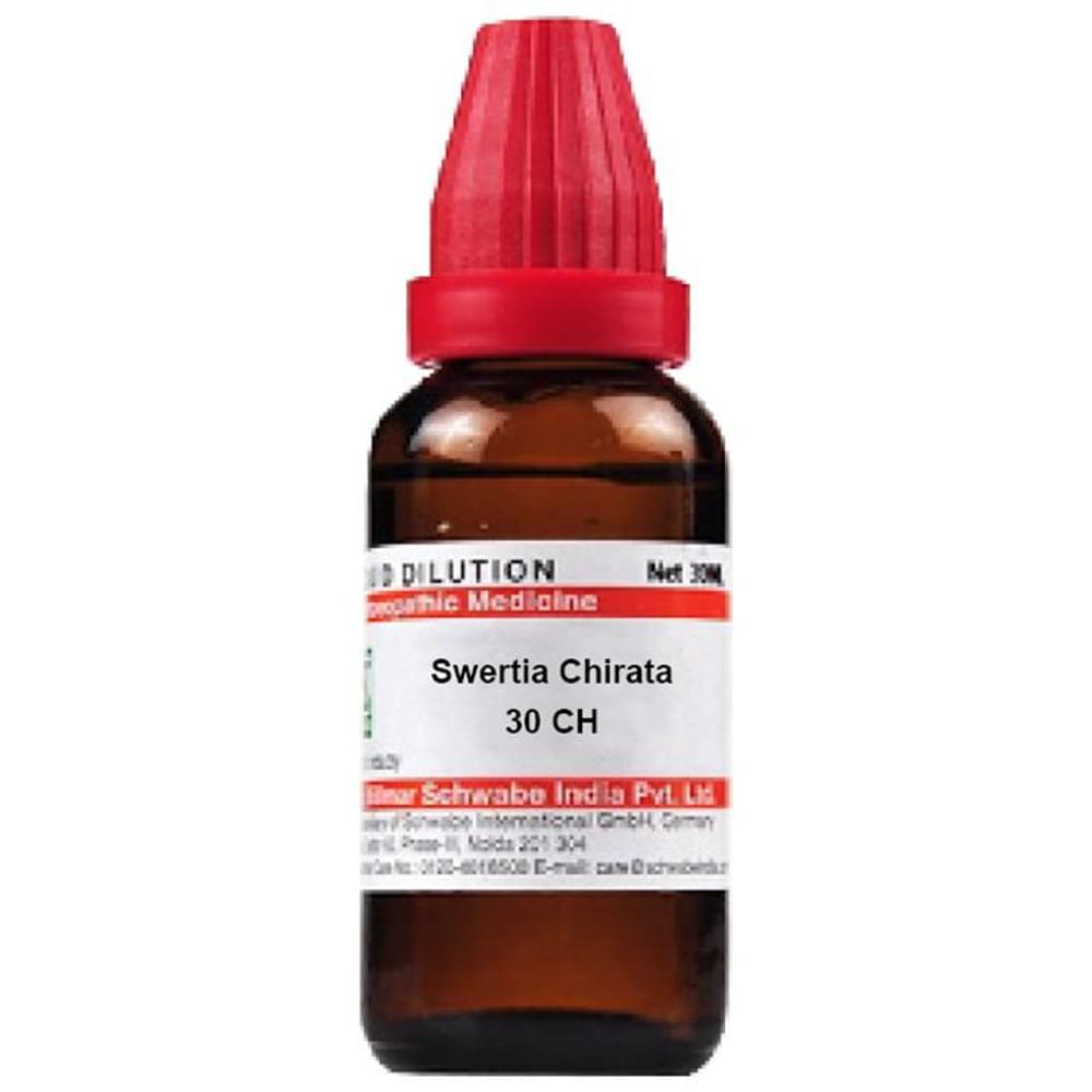 Dr Willmar Schwabe India Swertia Chirata Dilution 30 CH bottle of 30 ml Dilution Dr Willmar Schwabe India Swertia Chirata Dilution 30 CH bottle of 30 ml Dilution