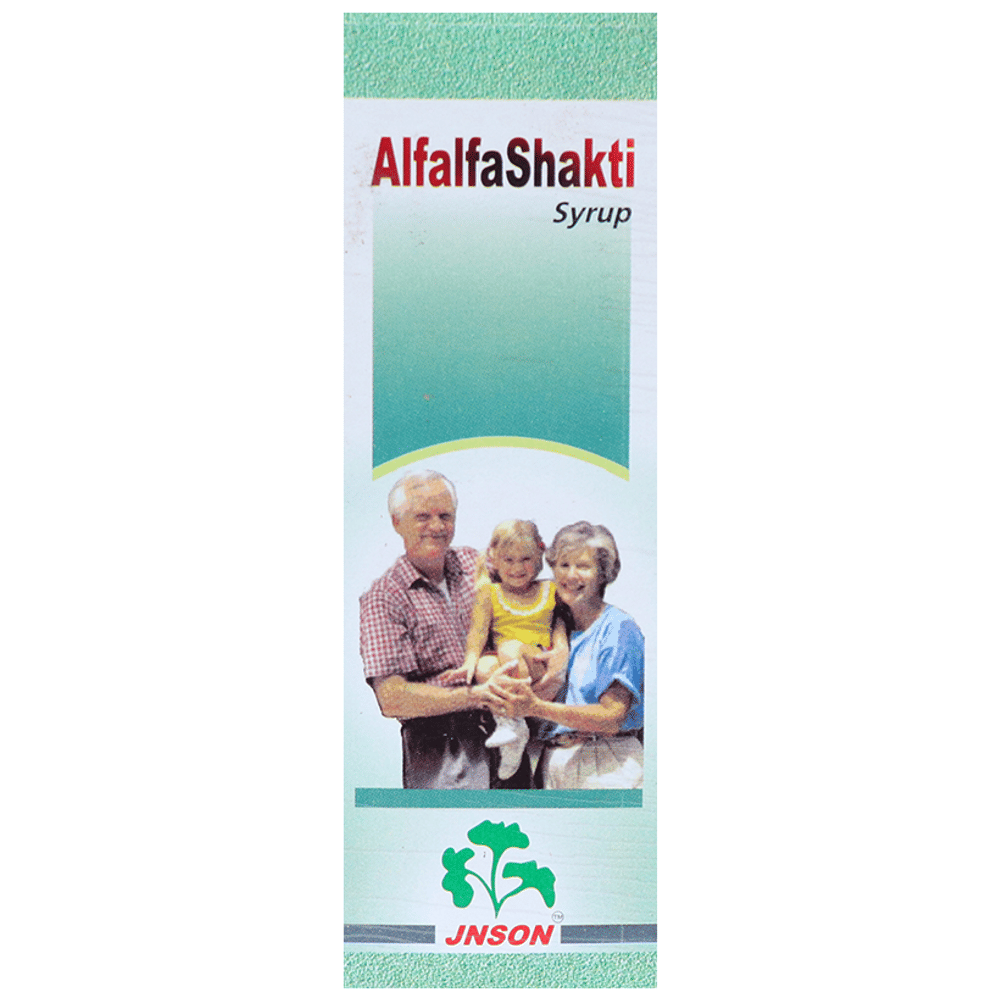 JNSON Alfalfa Shakti Syrup bottle of 450 ml Syrup