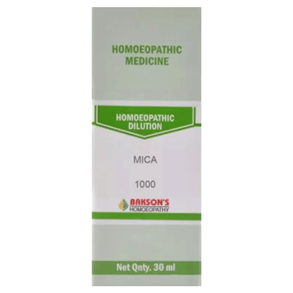 Bakson's Homeopathy Mica Dilution 1000 CH bottle of 30 ml Dilution