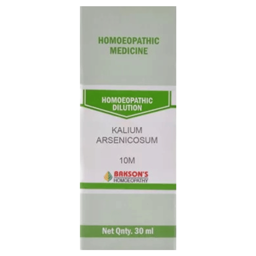 Bakson's Homeopathy Kalium Arsenicosum Dilution 10M bottle of 30 ml Dilution