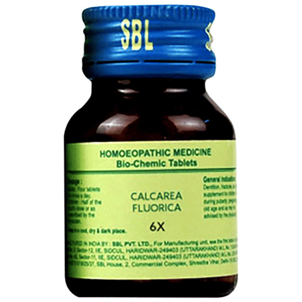 SBL Calcarea Fluorica Biochemic Tablet 6X bottle of 25 gm Biochemic Tablet SBL Calcarea Fluorica Biochemic Tablet 6X bottle of 25 gm Biochemic Tablet