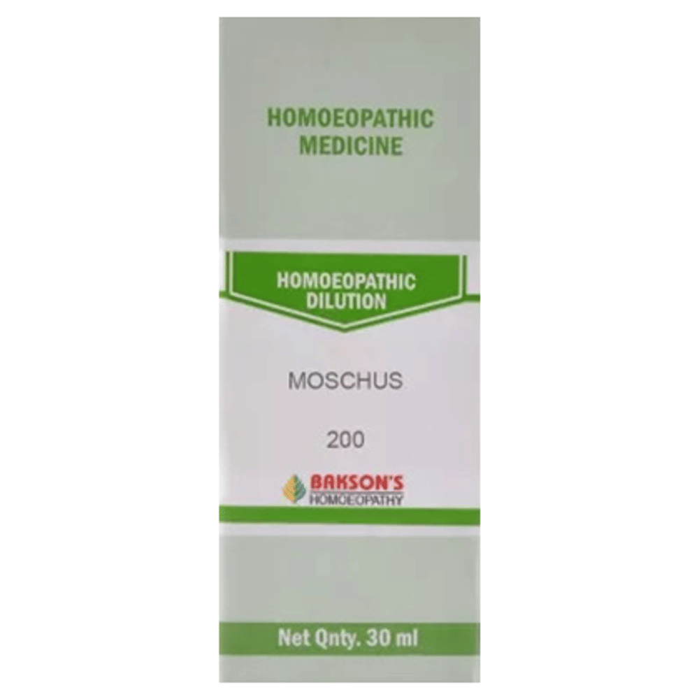 Bakson's Homeopathy Moschus Dilution 200 bottle of 30 ml Dilution