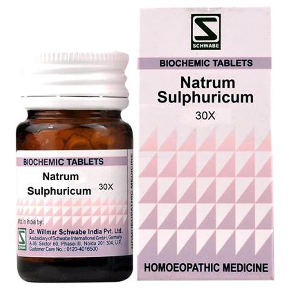 Dr Willmar Schwabe India Natrum Sulphuricum Biochemic Tablet 30X bottle of 20 gm Biochemic Tablet Dr Willmar Schwabe India Natrum Sulphuricum Biochemic Tablet 30X bottle of 20 gm Biochemic Tablet
